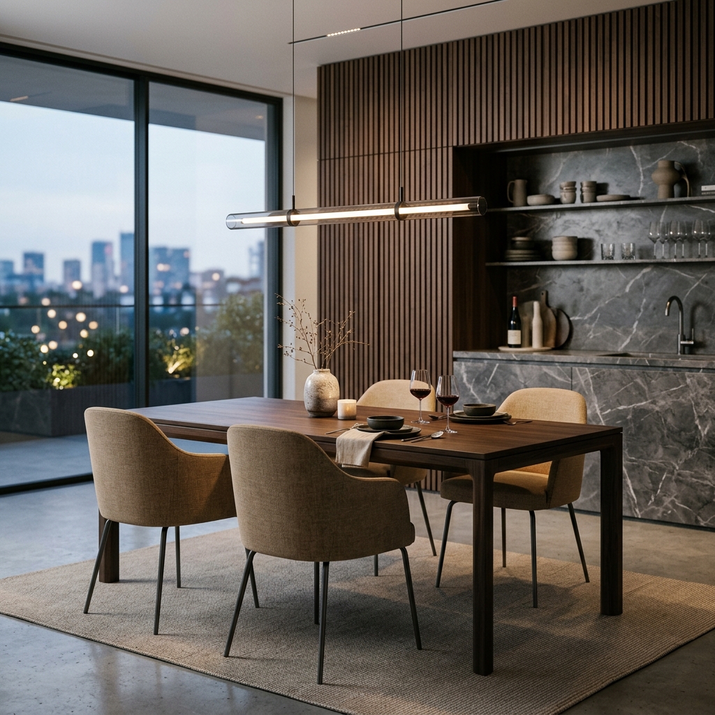 Luxury modern dining table setup sourced by Zuhraan